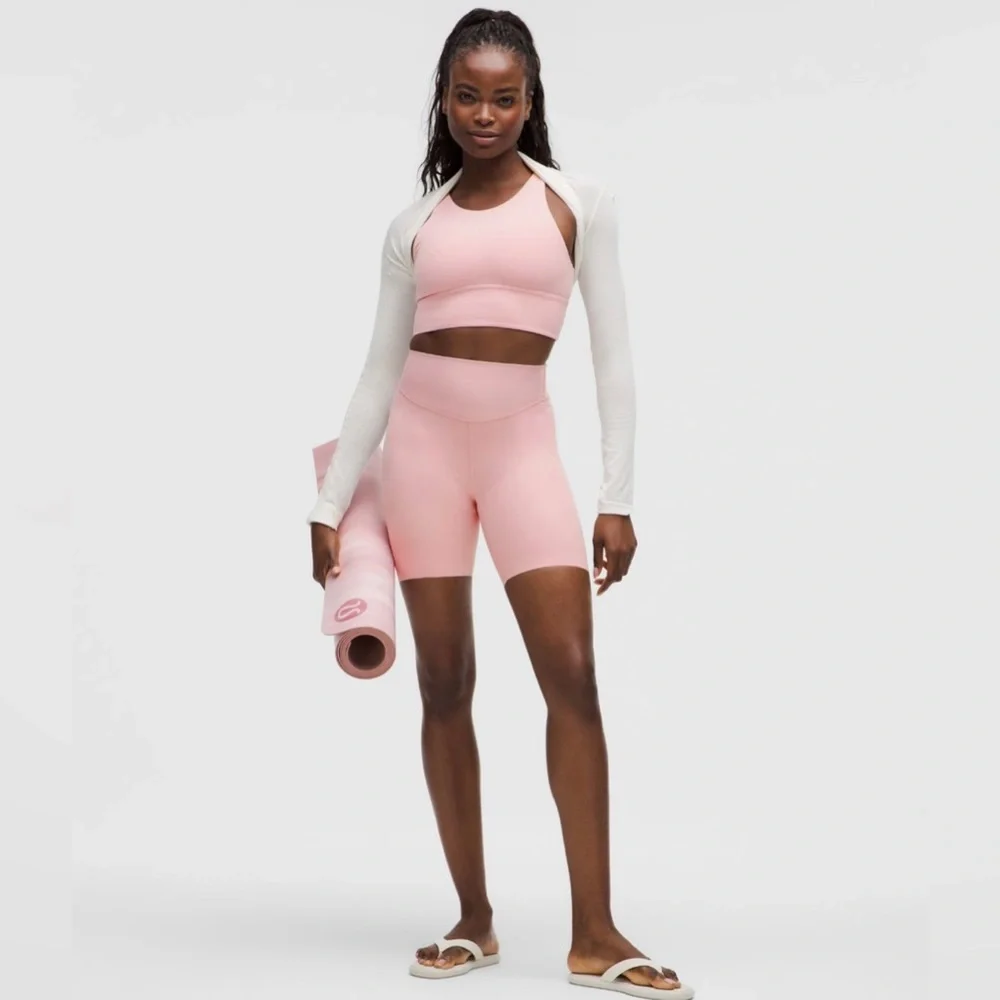 Lululemon Wunder Under Yoga Pink Haze High Rise Short 6 inch - Picture 2 of 10